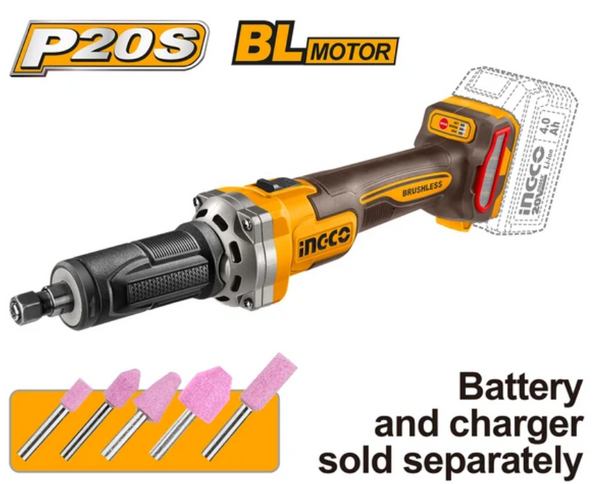 INGCO 20V Brushless Cordless Die Grinder