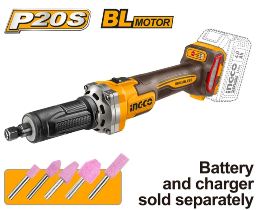 INGCO 20V Brushless Cordless Die Grinder