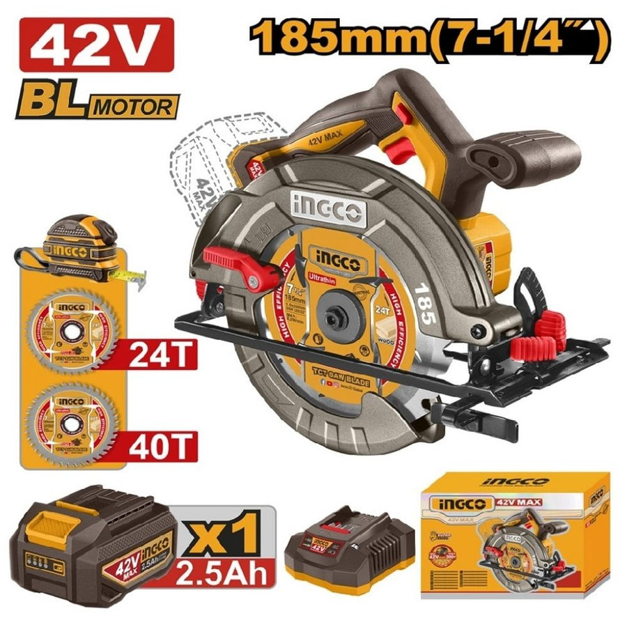 INGCO 42V Cordless Circular Saw 185mm