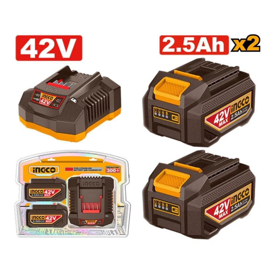 INGCO 42V Battery + Charger Kit (2.5Ah)