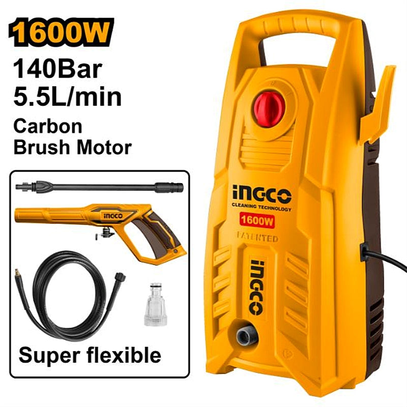 INGCO High Pressure Washer 1600W 140bar