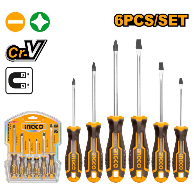 INGCO Screwdriver Set CRV (6pc)