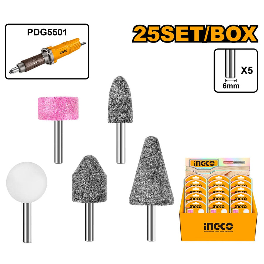 INGCO Die Grinder Bit Set (5pc)