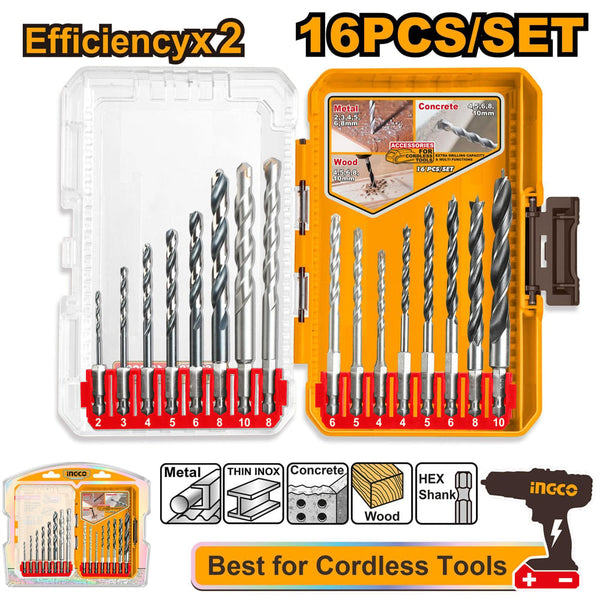 INGCO Drill Bit Set (16pc)