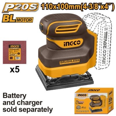 INGCO 20V Lithium-Ion Brushless Sheet Sander