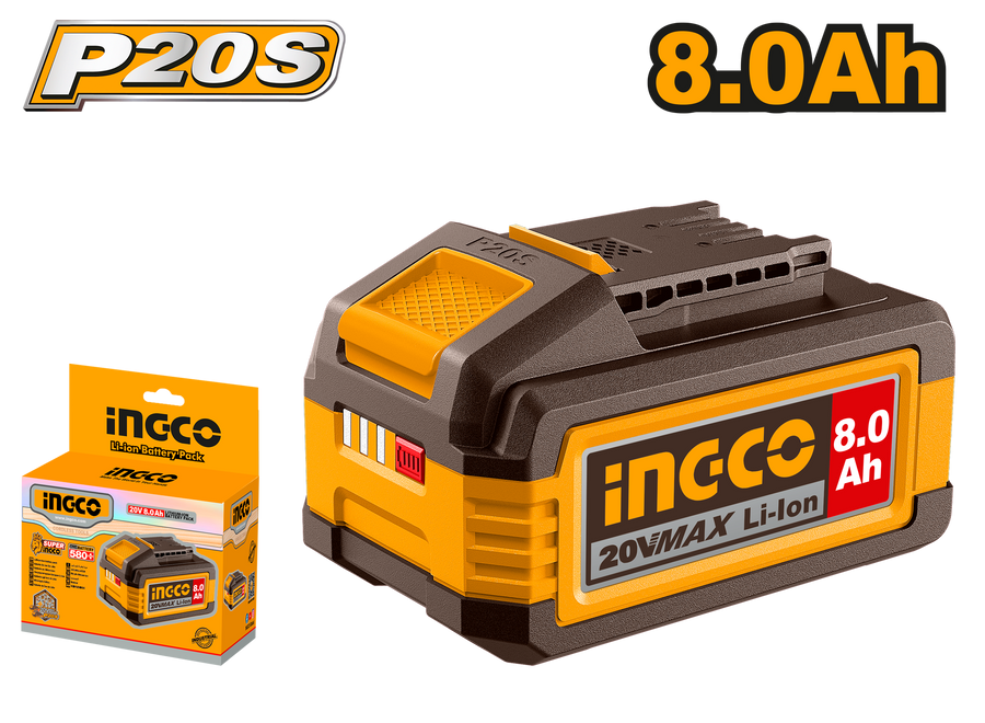 INGCO 20V 8.0Ah Lithium-Ion Battery Pack FBLI2128