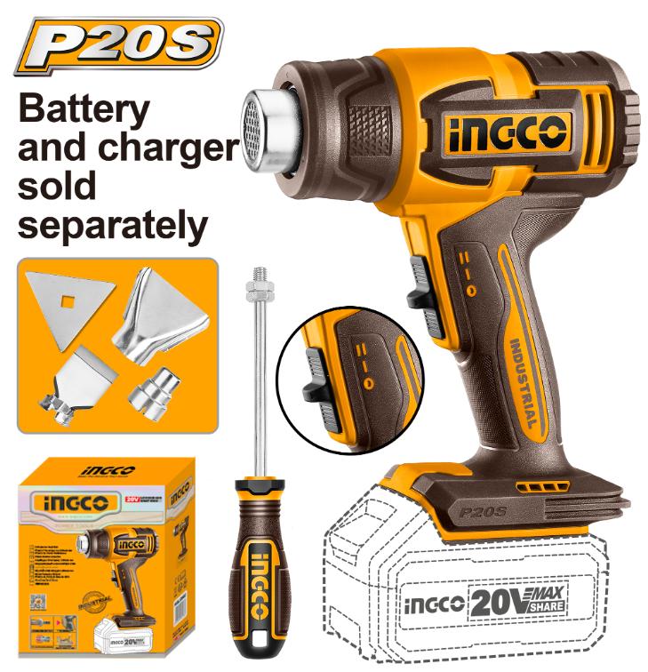 INGCO 20V Lithium-Ion Heat Gun (Tool Only)