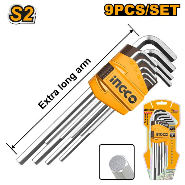 INGCO Allen Key Set 1.5–10mm (9pc)