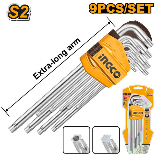 INGCO Allen Key Torx Set T10–T50 (9pc)