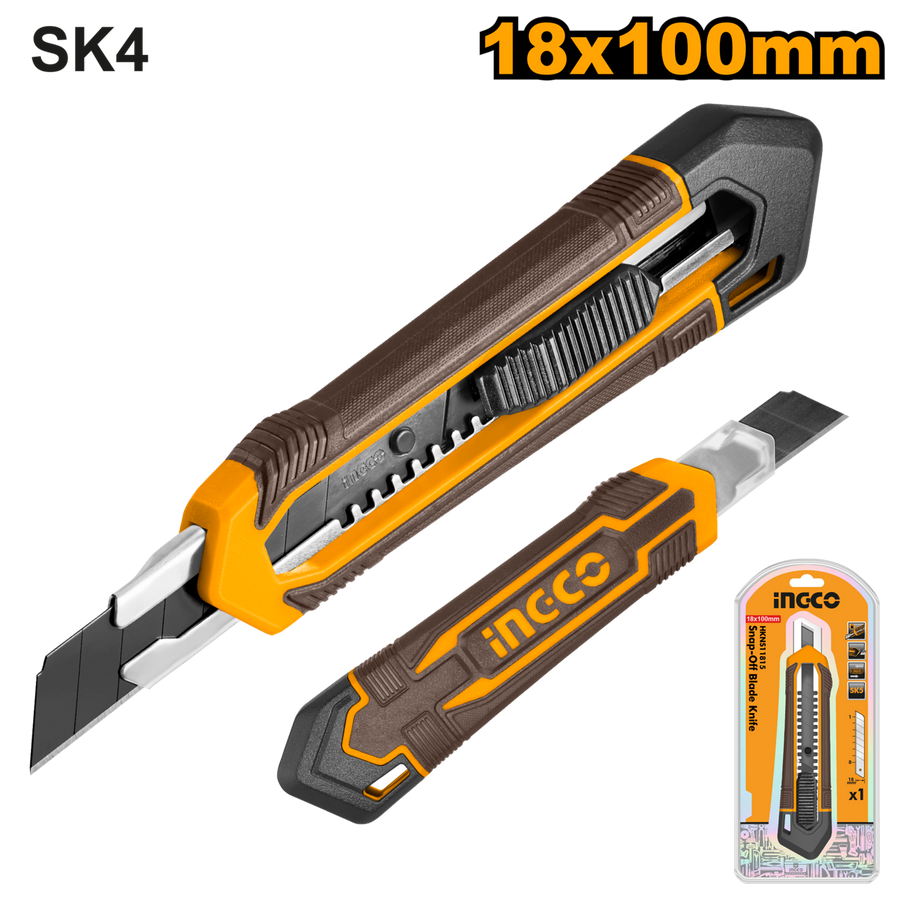 INGCO Snap-Off Blade Knife 18x100mm