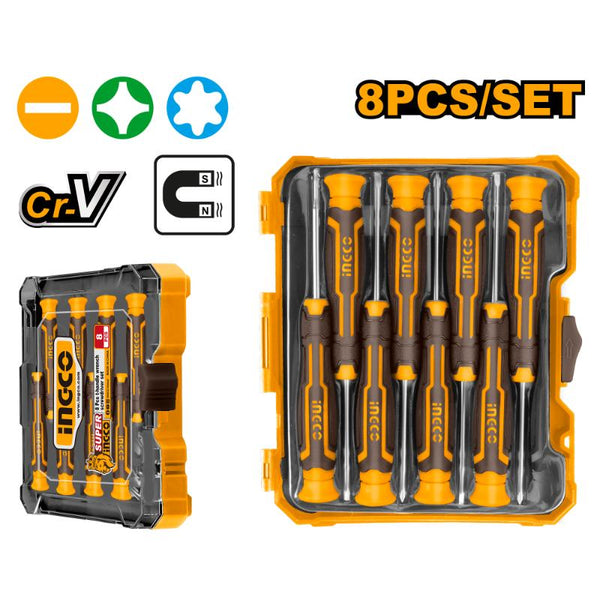 INGCO Precision Screwdriver Set (8pc)