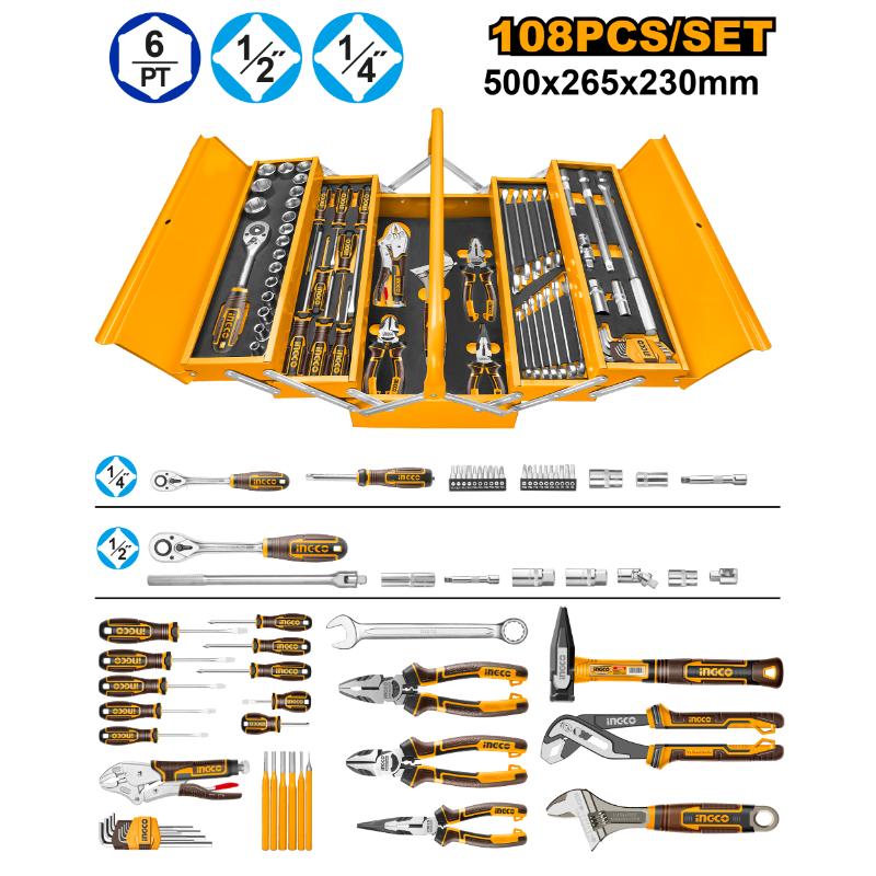 INGCO Cantilever Toolbox (108pc with Tools)