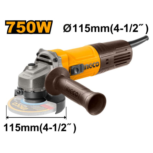 INGCO Angle Grinder 115mm 750W