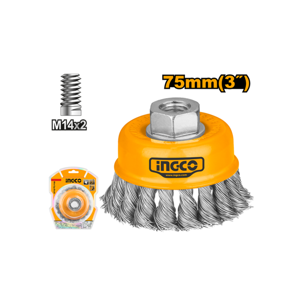 INGCO Wire Cup Brush 75mm (3")