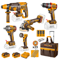 INGCO 20V 5 Pcs Cordless Industrial Combo Kit (CKLI20595)