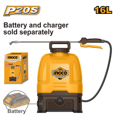 INGCO 20V Cordless Knapsack Sprayer 16L